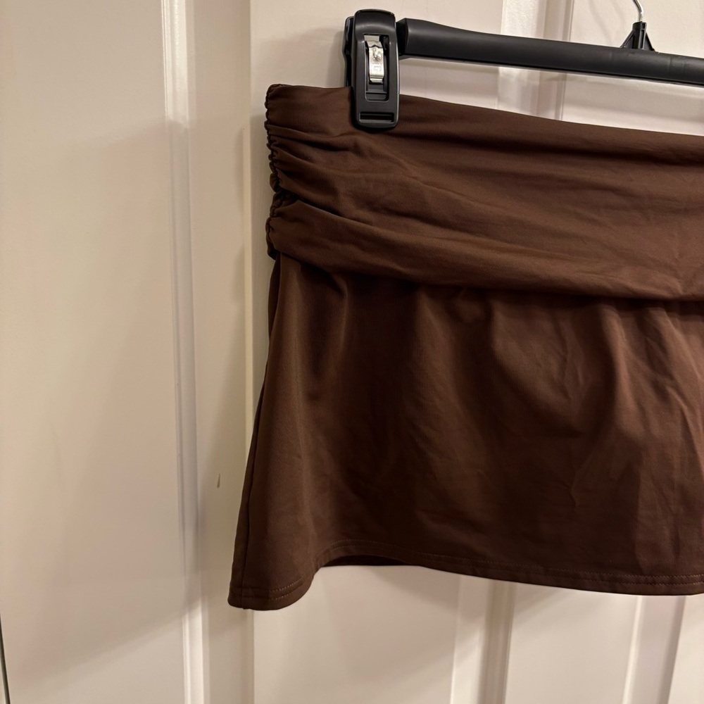 Lands’ End Brown Women's Mini Swim Skirt - Picture 3 of 6